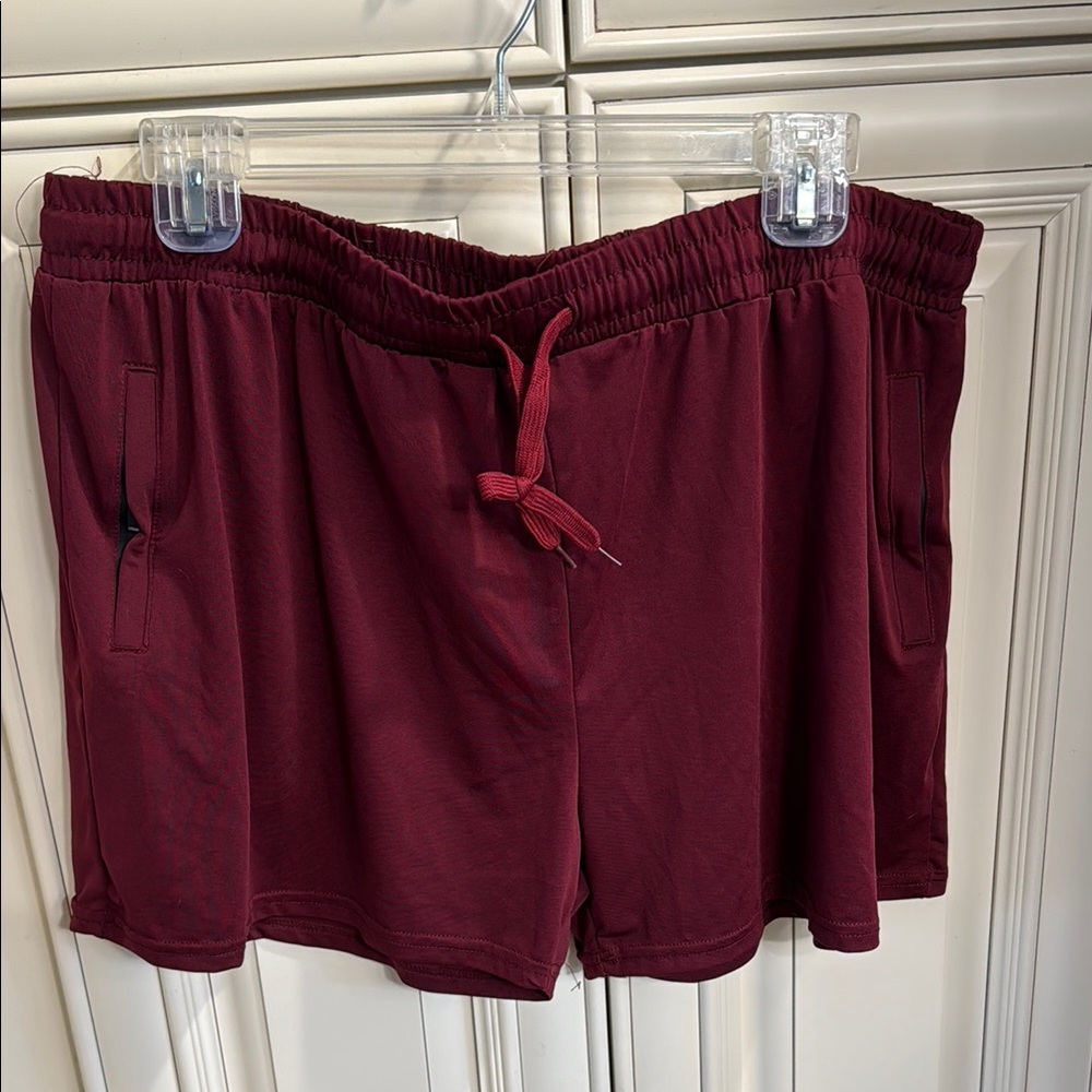 Real Essentials Women's Burgundy Shorts
